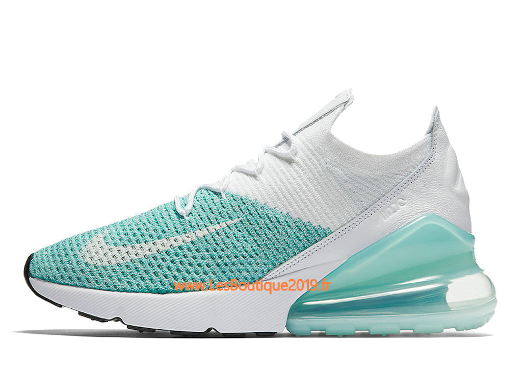 Nike Air Max 270 Flyknit Vert Blanc Chaussure Nike Basket Pas Cher Pour Homme AH6803- ...