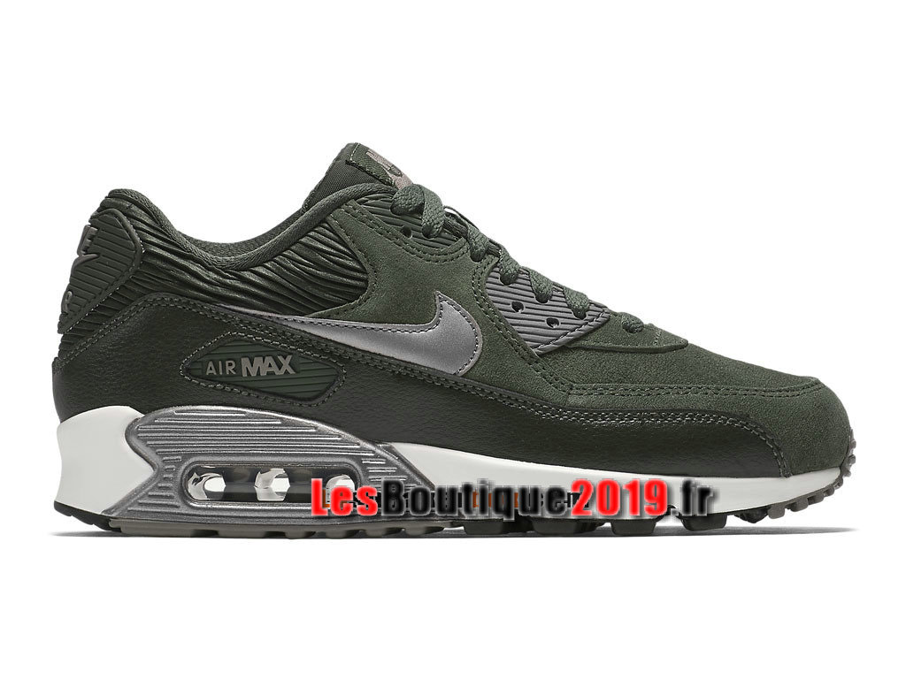 Nike Air Max 90 Leather (LTR) Chaussures Nike Prix Pas Cher Pour Homme Vert ...